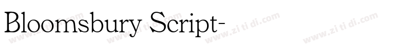 Bloomsbury Script字体转换 Bloomsbury Script字体转换